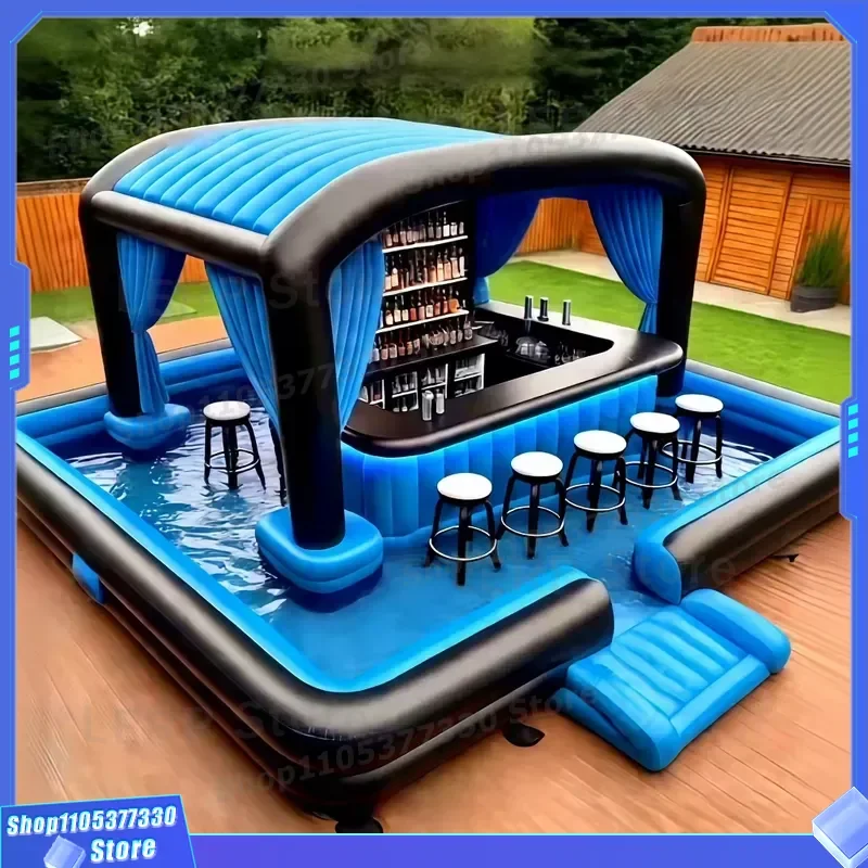 Custom Inflatable Floating Bar Portable PVC Pool Party Furniture for Backyard Water Entertainment Ultimate Summer Leisure