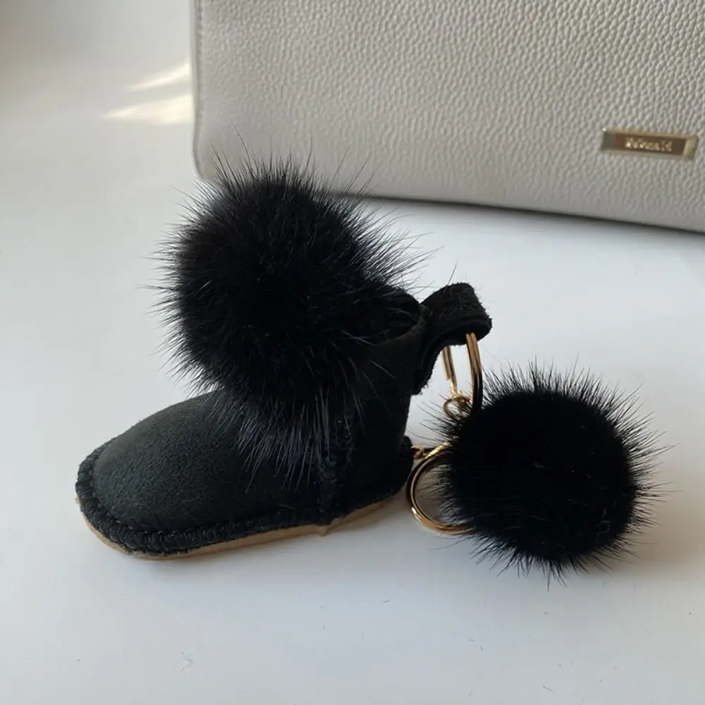 

Exquisite Fluffy Mini Boot Keychain Snow Boots Shoes Shape Mink Hair Doll Pendant Cute Bag Decoration Car Keyring Key Decoration