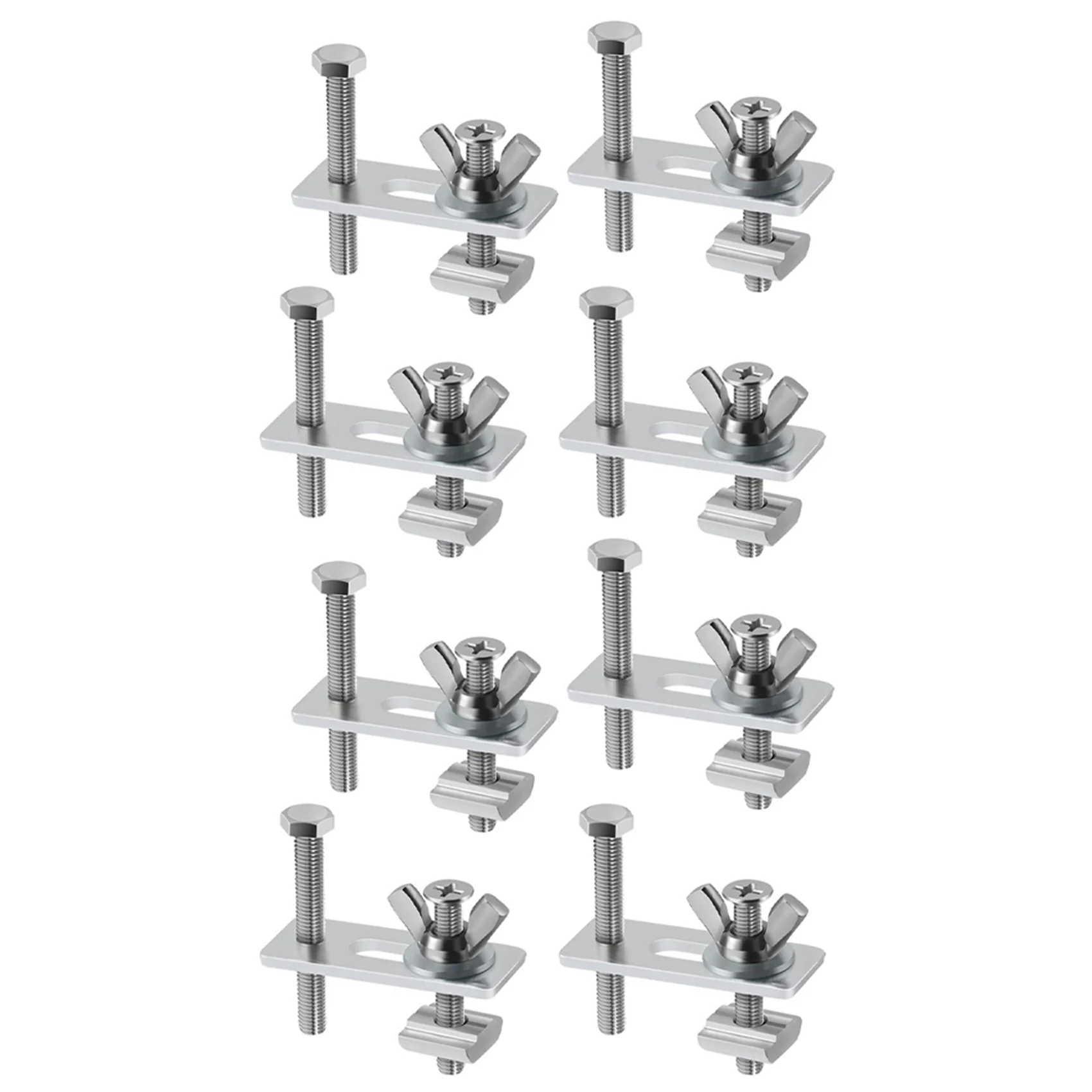 MOPHE-8 Pack T-Track Clamp,Mini T Track Hold Down Clamps Kit Compatible With 3018-PRO,3018-Prover,1810-PRO CNC Router Machine