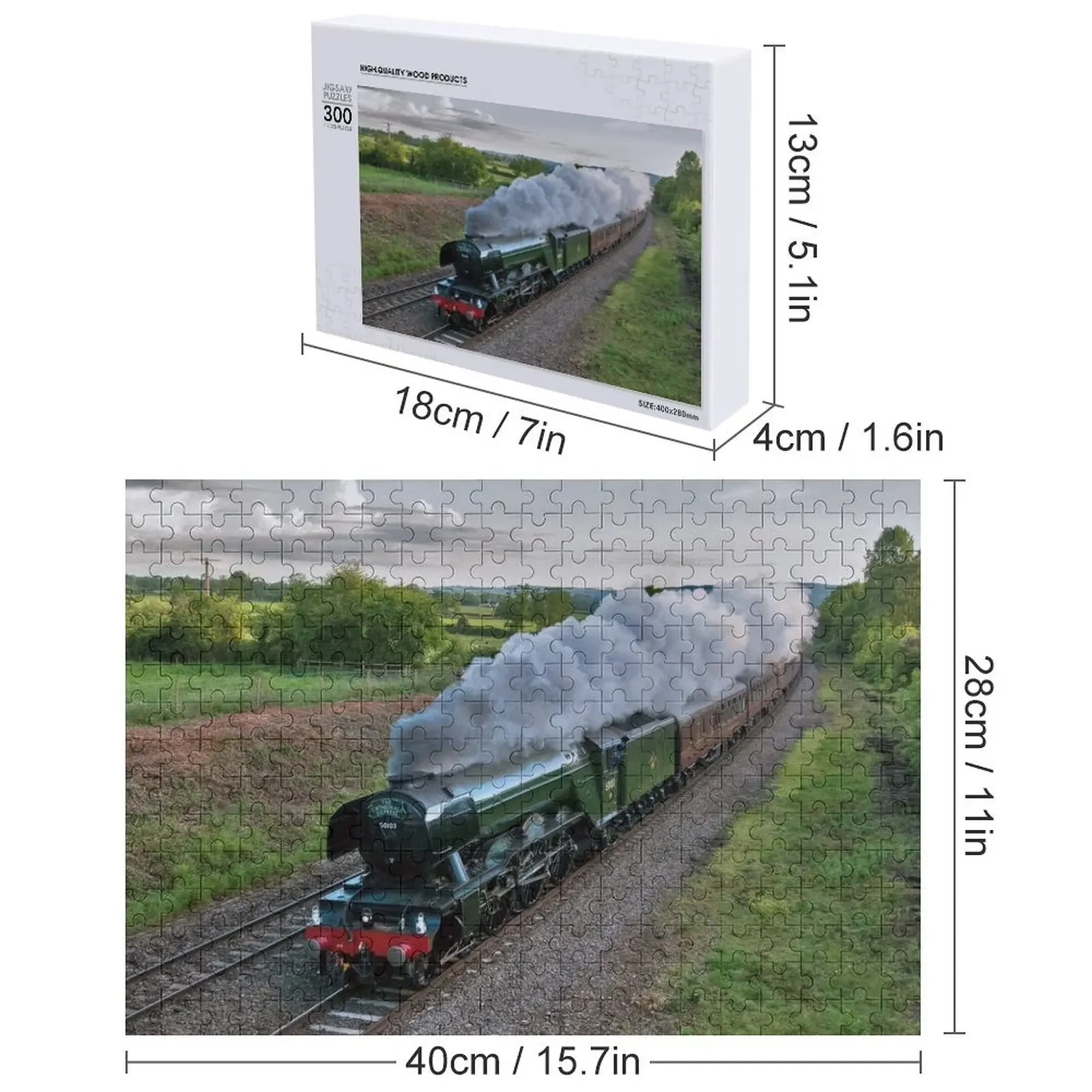 Puzzle Flying Scotsman Drewniane Układanki Dla Dzieci Drewniane Elementy Dla Dorosłych Zwierzę Personalizowane Puzzle