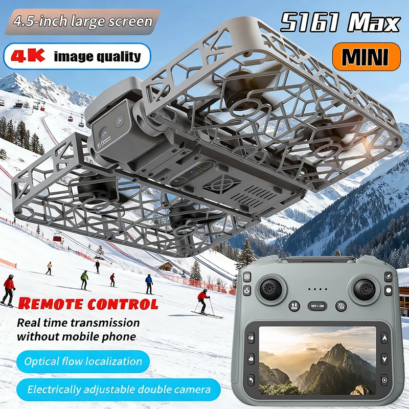 

2025 NEW MIni S161 MAX Drone Cam 4K HD Professinal Dual Camera 4.5-inch screen UAV With screen brushless motor Quadcopter Drones