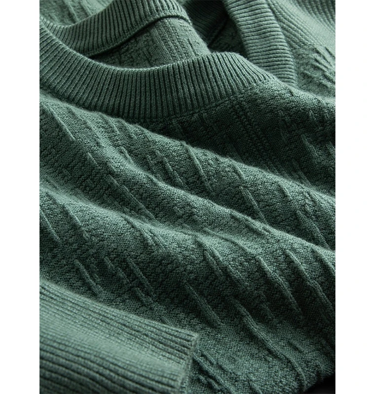 

round Ne Knitted Sweater Men's Casual Thin Sle Pullover Autumn Faionable Slim Fit Flower Pattern Top