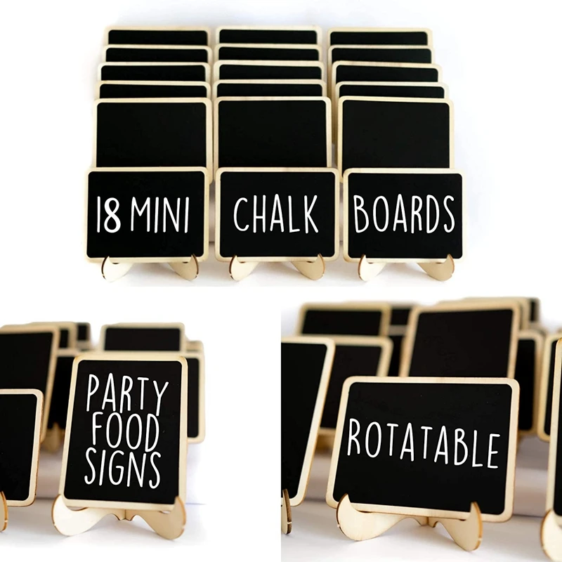 18Pcs Mini Chalkboard Signs For Food Party Food Labels For Party Buffet Table Small Chalkboard Signs For Party