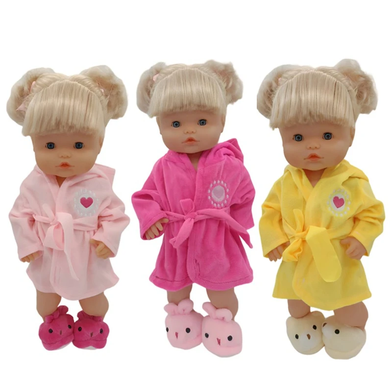 42 Cm Nenuco Clothes Love Bathrobe Suit Fit 16-17 Inch Doll Clothes Baby New Born Doll Accessories for Girls Gift