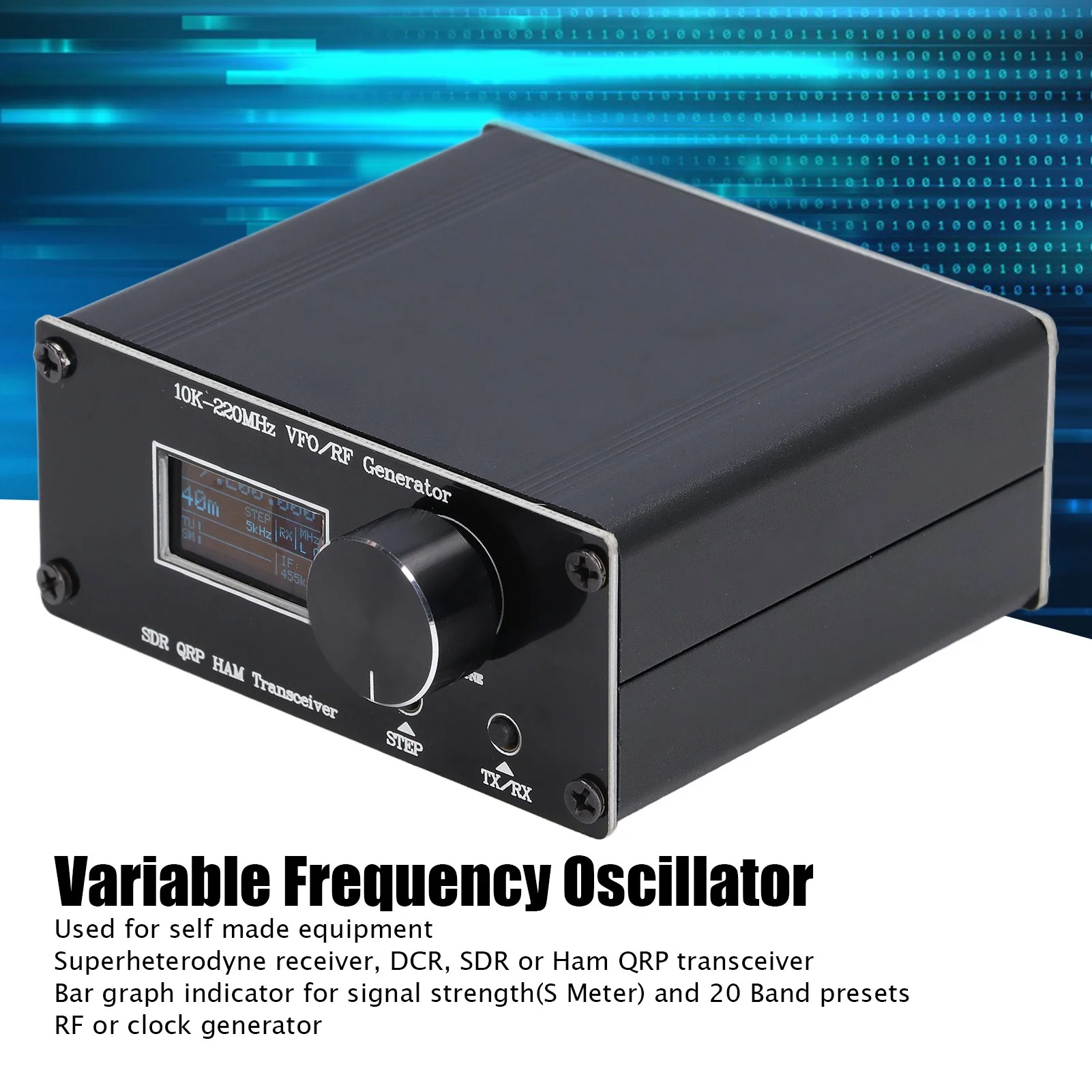 

Transceiver QRP HF Transceiver HAM Variable Frequency Oscillator VFO RF Generator 10K‑220MHz Variable Frequency Oscillator