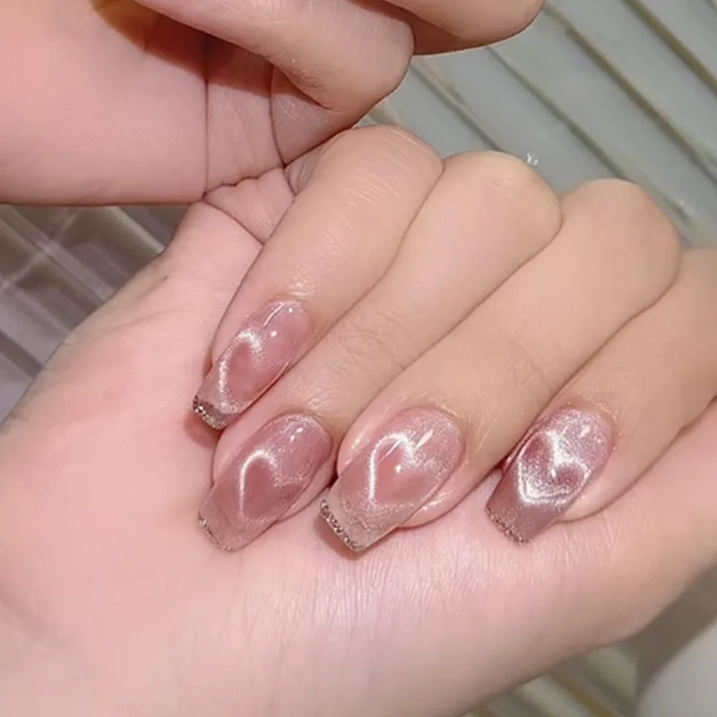 TSZS 1 stks schattig konijn vormige cat eye magneet gevouwen multifunctionele y-vorm cat eye nagel magneet manicure tool