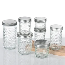 Glass Mason Jars (3~22) OZ,Canning Jars Jelly Jars With Food grade safe metal Lids,Honey,Wedding Favors Shower,DIY Spice Jars