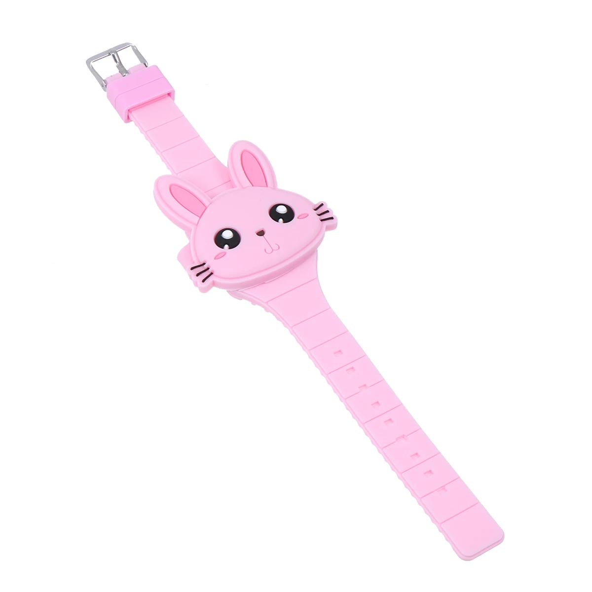 

Silicone LED Cartoon Watch Rabbit Shape Wristwatch Clamshell Electronic Watch Birthday Gift Party Favor for Child T