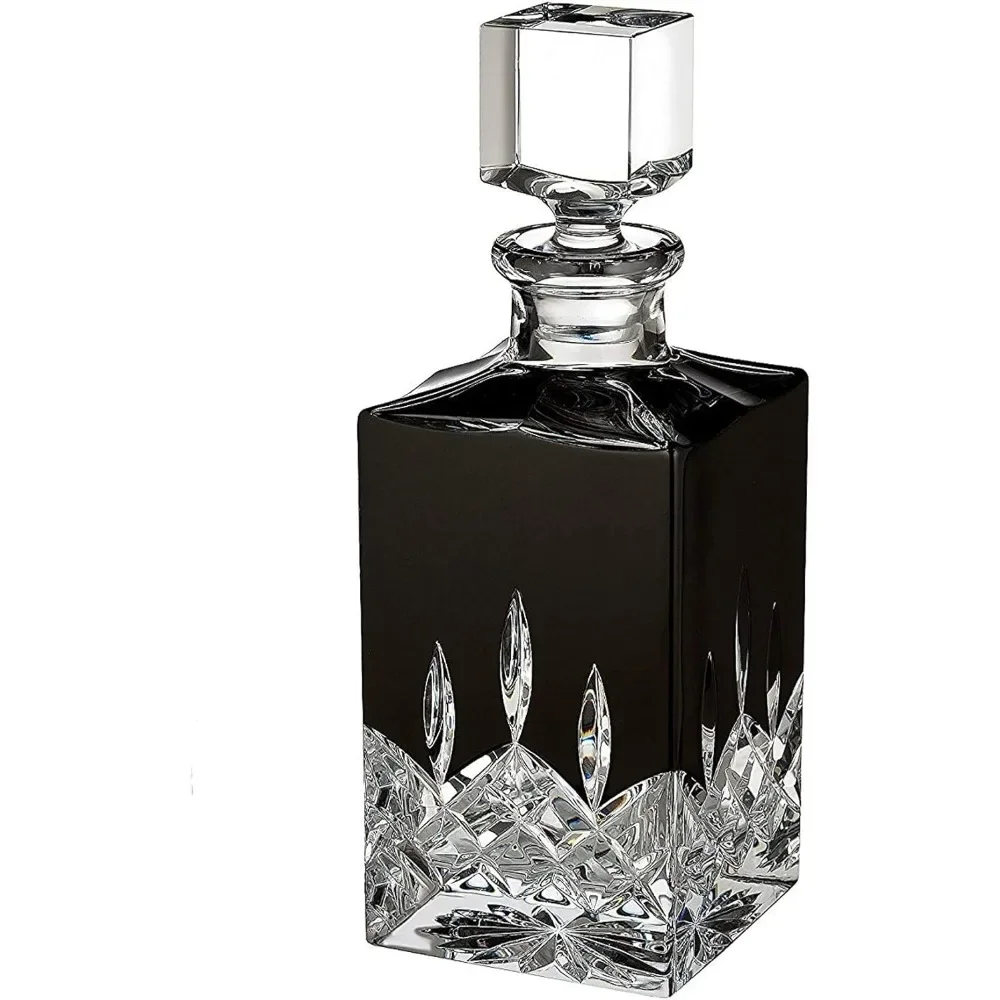 

Great Discounts.Lismore Black Square Decanter.new