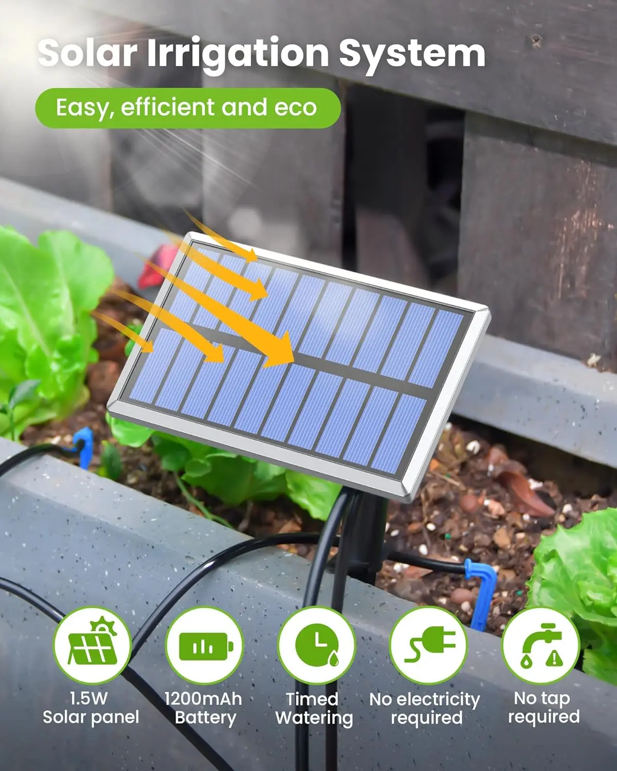 Solar Garden Balcony Domestic Droppers Panel Controller Plant Watering Mini Timer Drip System Kits Automatic Irrigation