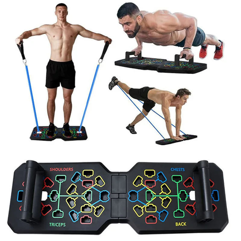 Factory Price Chest Muscle Exercise Smart Home Workout Equipment 9 In 1 T-Shaped Push-Up Board