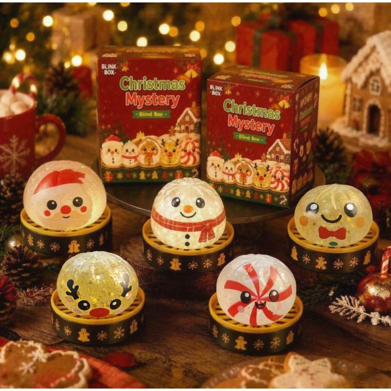 Christmas Gift Box Bun Squishy Slow Rebound Squishy Texture Stress Relief Relieve Boredom Asmr Sensory Holiday Gift Decor Supply