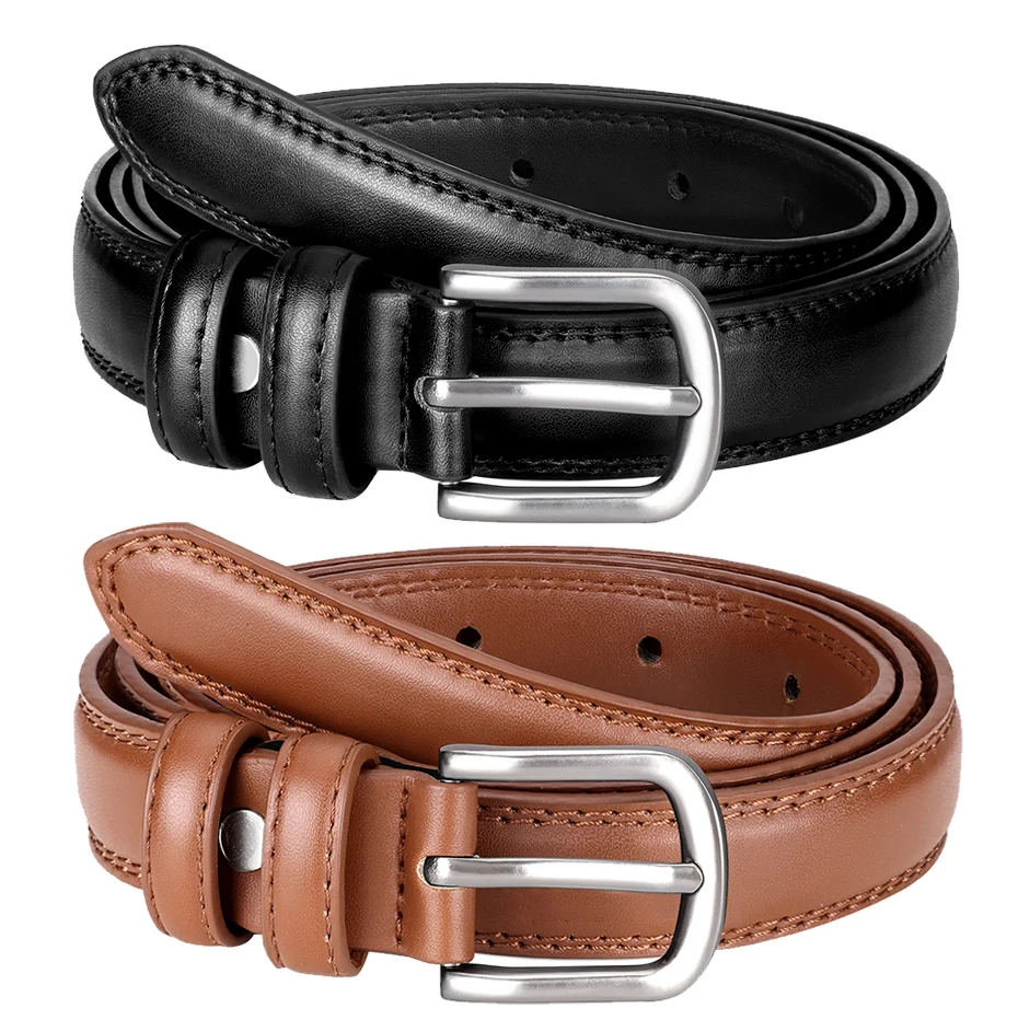 Maikun Pu Ledergürtel für Frauen Luxus weiblichen Gürtel dekorative einfache Taille Legierung Pin Schnalle Gürtel Drop Shipping – Detail 2