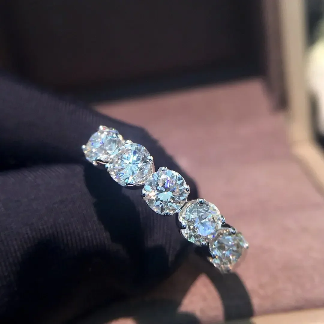 Natural Diamond 18K Gold Pure Gold Ring Beautiful Gemstone Ring Good Upscale Trendy Classic Party Fine Jewelry Hot Sell New 2025