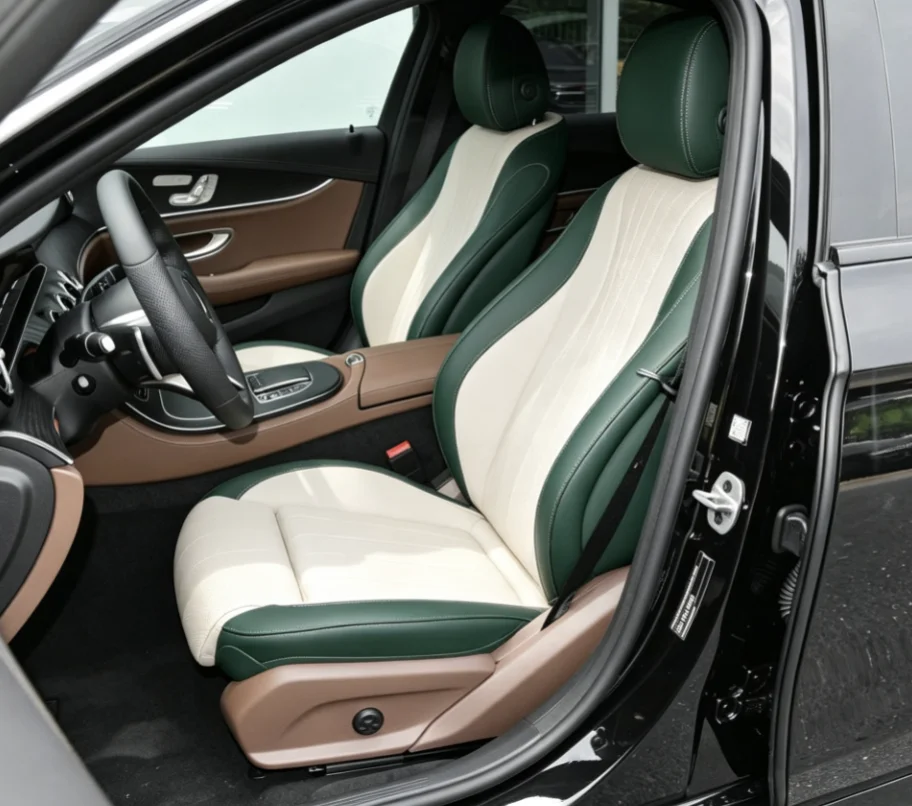Für W213 2017~2020 Maßgefertigte Autositzbezüge Luxuriöses Nappaleder 100% Passgenau Innenraumzubehör 360 ° Vollständige Abdeckung – Detail 4
