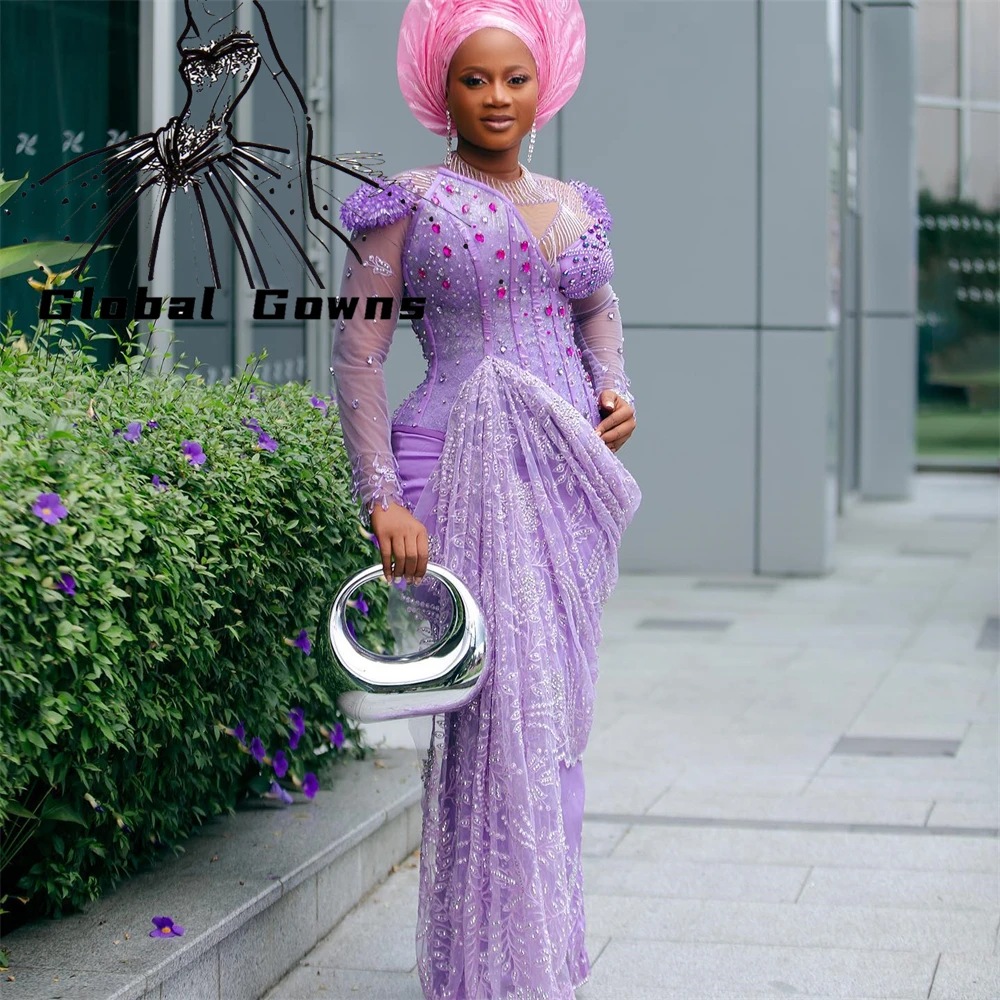 Aso Ebi Purple Lace… - image