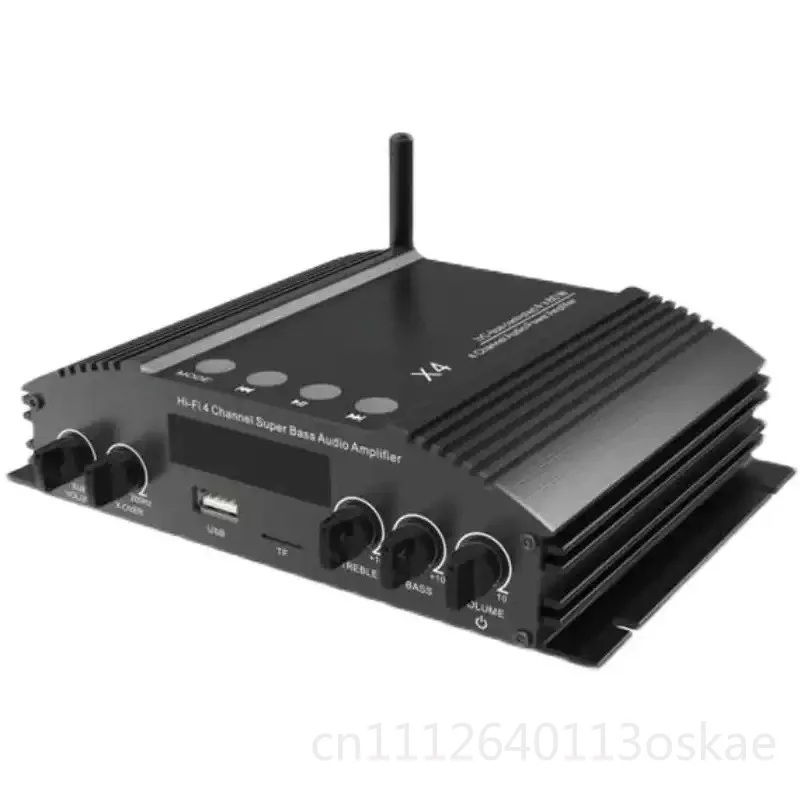 5.0 Bluetooth coaxial fiber input, ultra-subwoofer four-channel power amplifier, lossless music playback power amplifier X4
