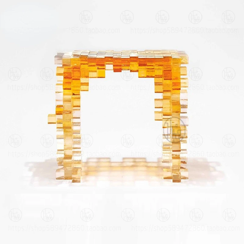 Gradient Orange Light Luxury Entrance Cabinet Acrylic Console Tables Designer