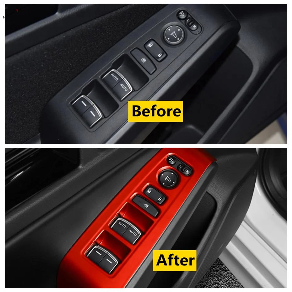 Inner Door Window Lift Control Switch Button Panel Decoration Frame Cover Trim For Honda Civic 11th 2022 - 2024 Car Accessories image 4