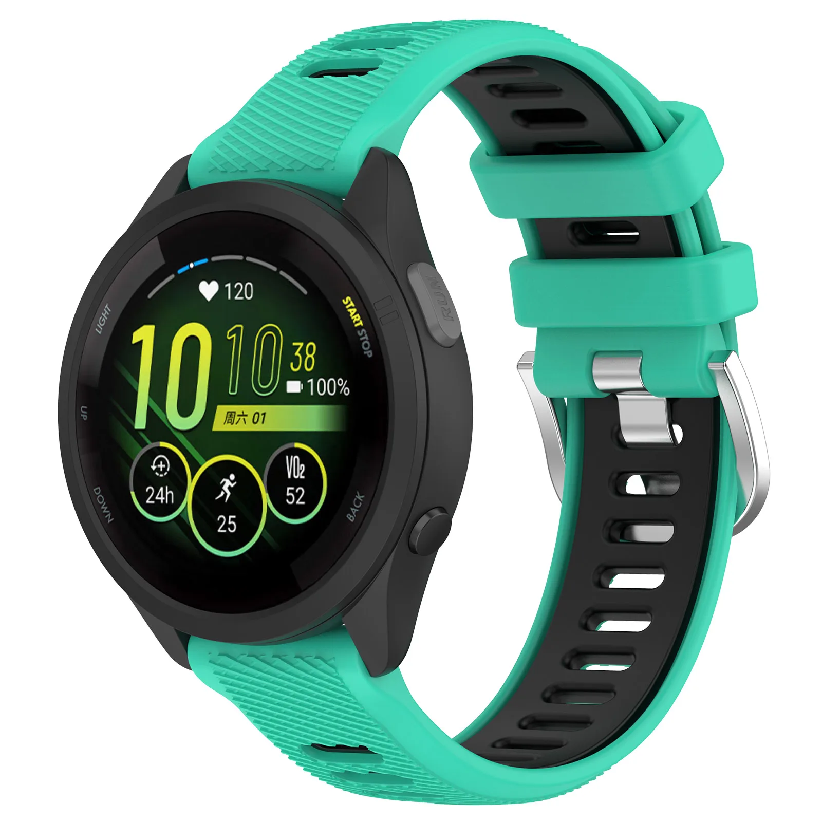 18mm 20mm 22mm Silikonarmband für Garmin Venu 4 45/41mm Forerunner 70 170 265s 255s 165 55 570 Armband Garmin Active 6 5 Correa – Detail 18