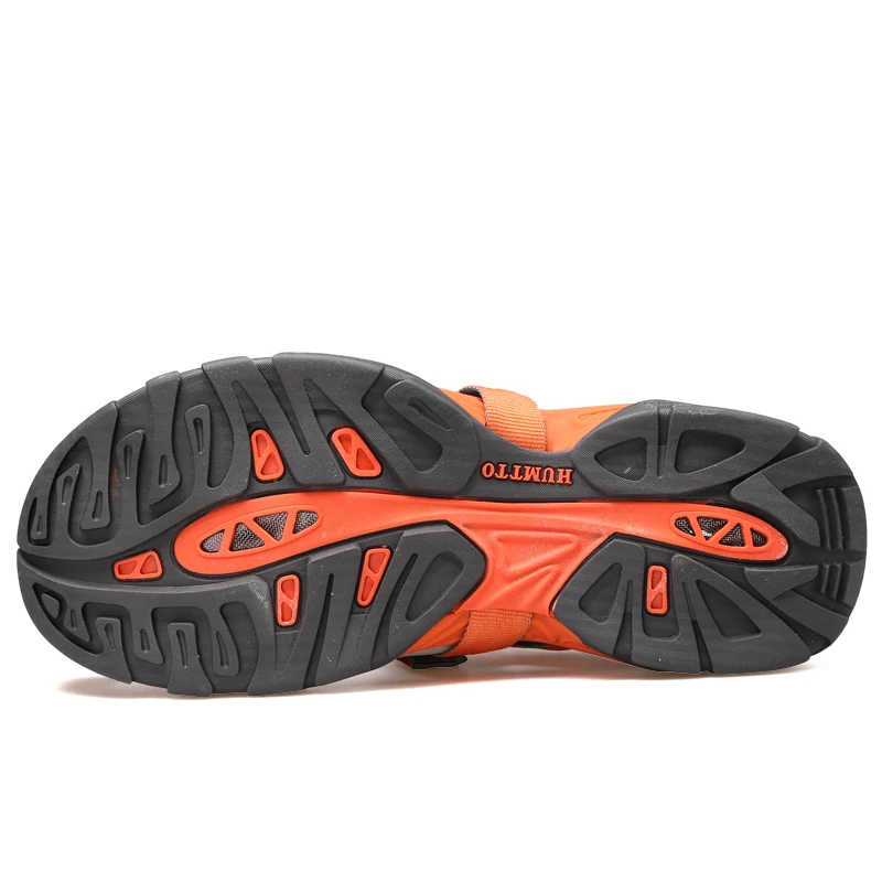 HUMTTO Summer Flat Sandals Men Luxury Designer Casual Shoes for Man Brand Breathable Quick Dry Outdoor Beach Black Mens Sandals