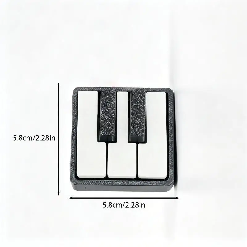 New Sale Mini Piano Keyboard Fidget Clicker Toy Satisfying Press Feeling Portable Keychain For Adults Office Stress Relief