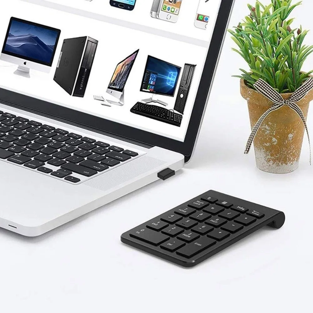 Teclado Numérico de 22 Teclas, USB 2.4G, Ultra Delgado, Mini Teclado Digital Ergonómico Inalámbrico, Teclado Numérico para Finanzas