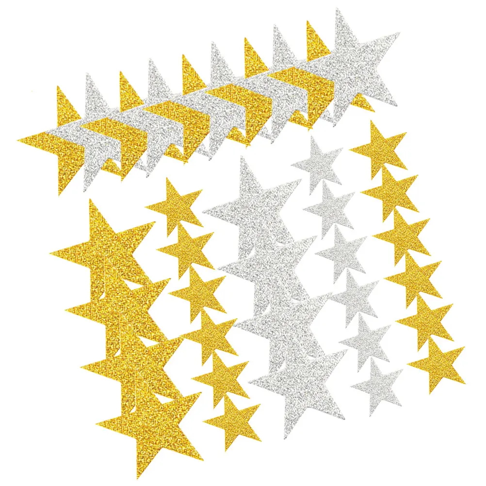 

300pcs Silver Pentagram Self Adhesive Star Star Stickers Self Adhesive EVA Foam Decals for DIY Craft School Kids Stickers