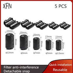 5 Stuks Snap-In Anti-Interferentie Ferriet Corecord Ring Choke Kraal Rfi Emi Noise Suppressor Filter Voor Usb Antenne Hdmi Audio Kabel