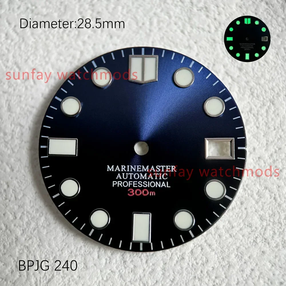 28.5mm Turtle Retrofit NH35 Movement Dials Watch Accessories Customized Watch S Mods