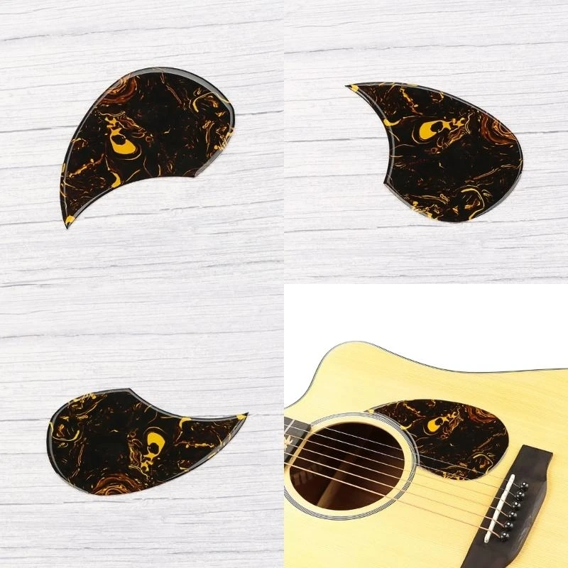 

Professional Guitar Pickguard Guitar Protective Cover Guitar Protector Yellow Patterned Guitar Pickguard PVC Texture