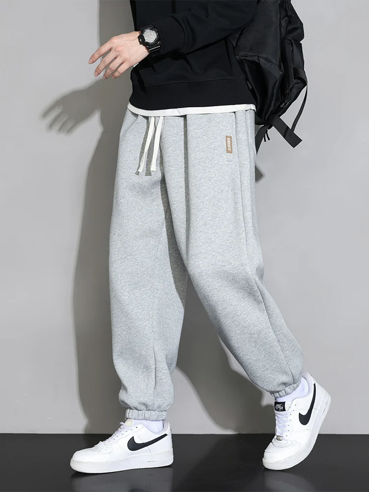 Plus Size Men’s Sweatpants 8XL 7XL 6XL Sportswear Elastic Waist Casual Baggy Pants Black Grey Cotton Joggers Male Loose Trousers