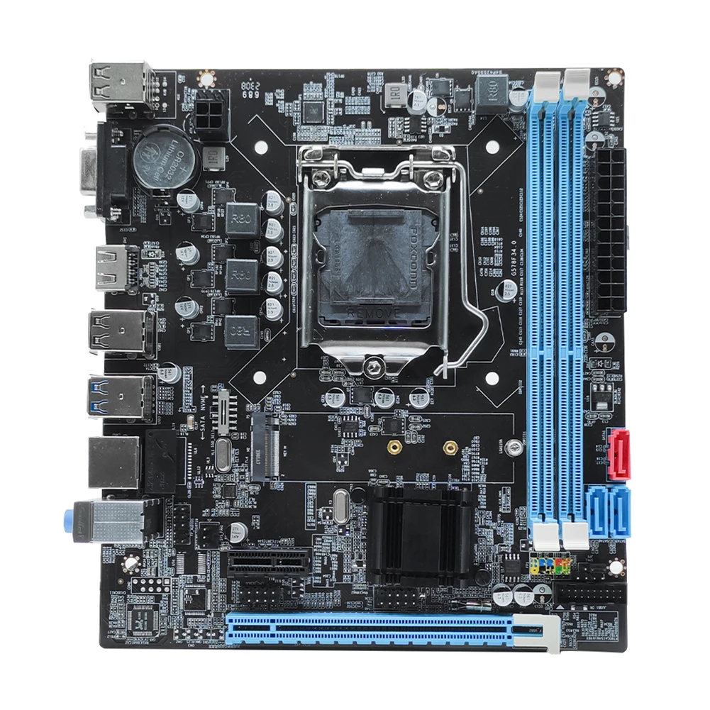 

B75 Motherboard LGA1155 Socket 16GB Micro-ATX Computer Motherboard VGA+HDMI-Compatible+RJ45 Port Realtek 10/100 Mbps LAN Onboard