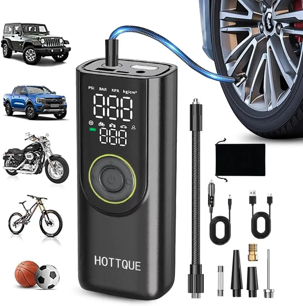 

Portable 12V Tire Inflator 150 PSI with Digital Gauge for Car, Motorcycle, SUV, Bike, Balls