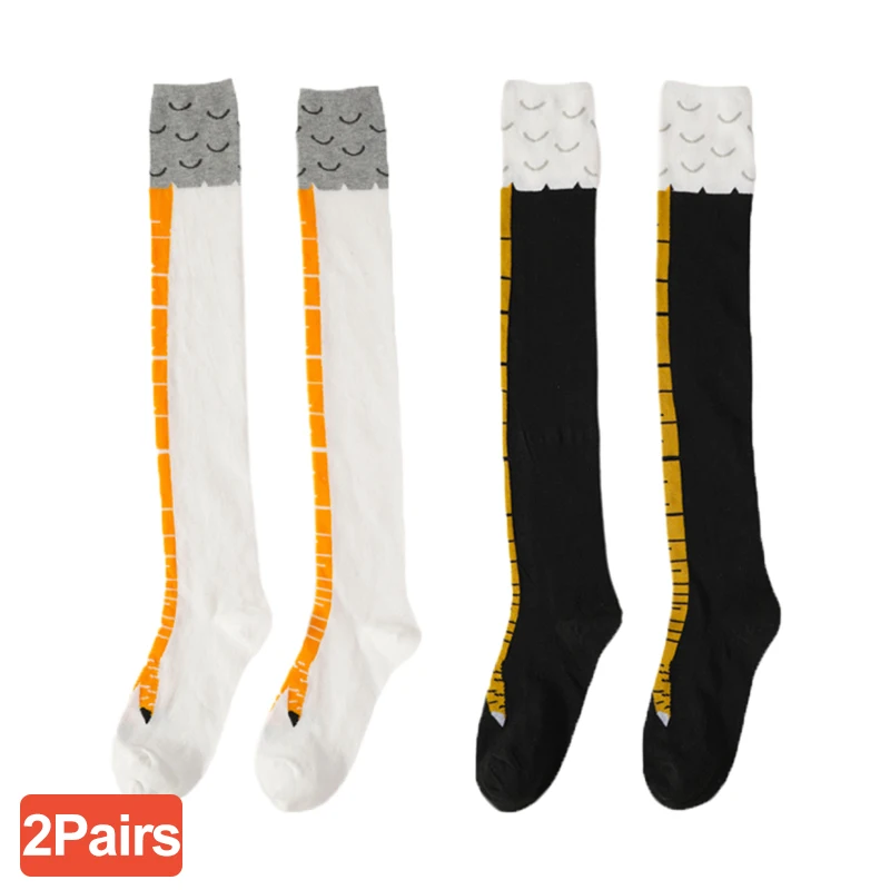 2 Pairs Women Funny Chicken Claw Sports Fitness Socks Interesting Over-the-knee Socks Comfortable and Breathable for Women