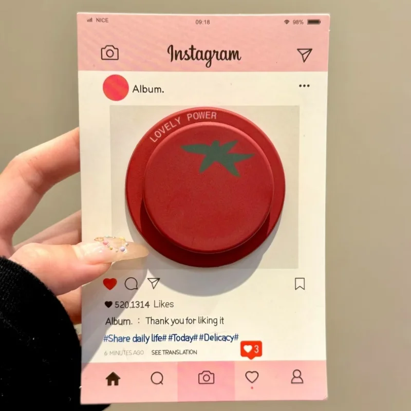 

Red Tomatoes For Magsafe Magnetic Phone Grip Tok Griptok Stand For iPhone Funny Foldable Wireless Charging Holder