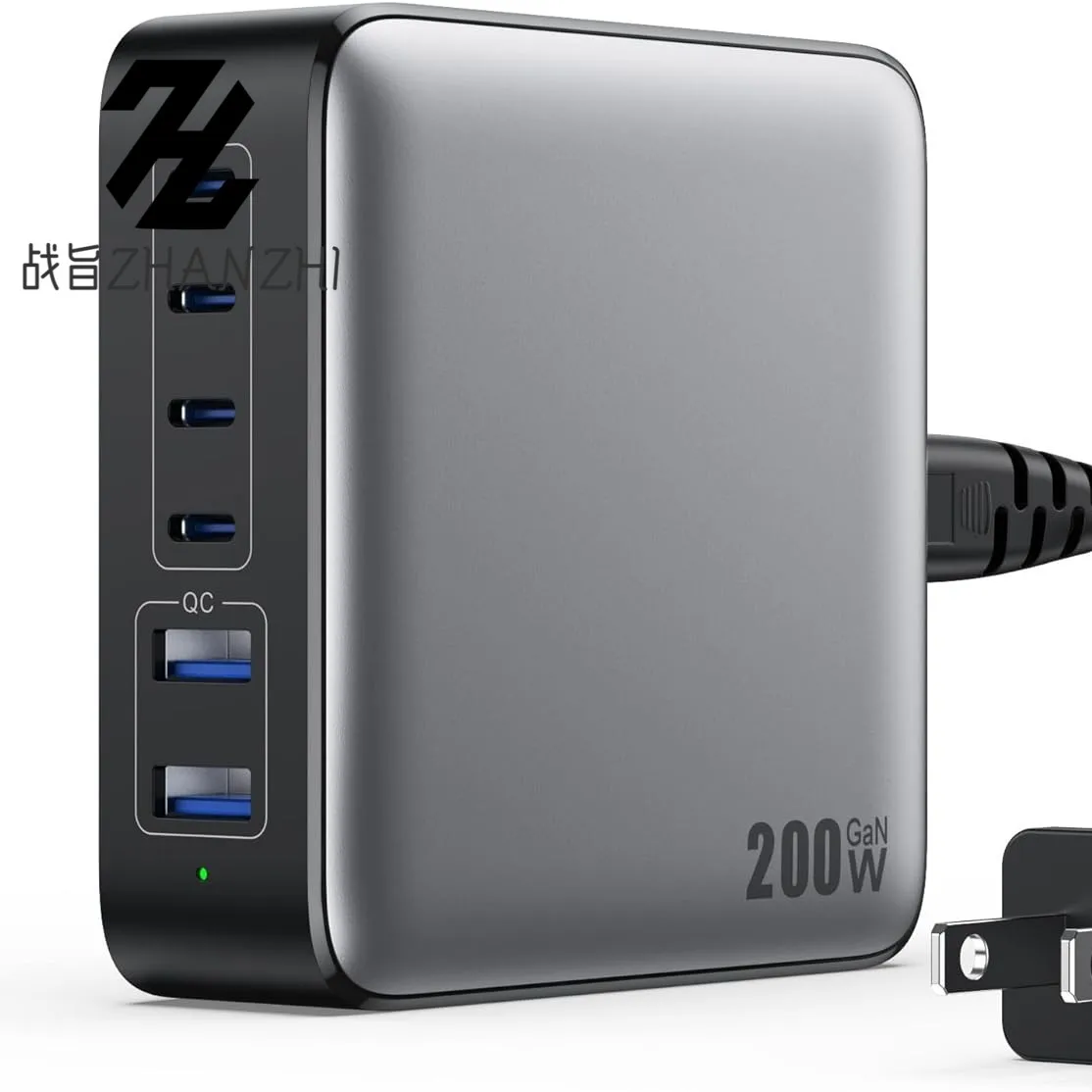 200W Galliumnitride Oplader 20V5A High Power Mobiele Telefoon Tablet Notebook Universele Desktop Laadstation 200W