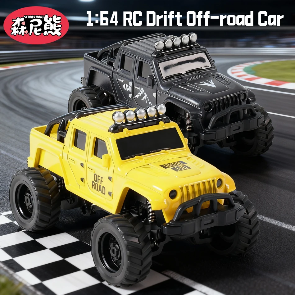 SENNIXIONG 1/64 RC RTR سبيكة صغيرة على الطرق الوعرة سيارة سرعة سباق الانجراف SUV تسلق شاحنة جميع التضاريس لعبة مركبة للأطفال هدية