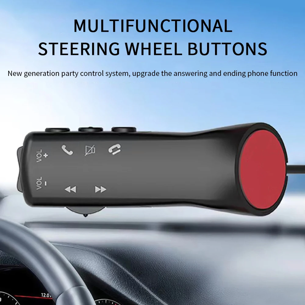 NEW Universal Car Steering Wheel Button Remote Controller Car Radio GPS Navigation DVD 2 Din Android Wired Remote Control 5 Keys