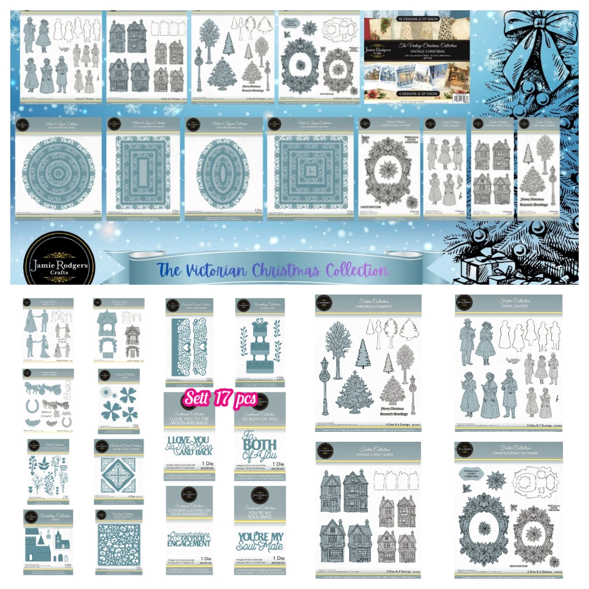 Christmas Elements Ornate Poinsettia Frame Holly Snowflake Ovals  Die DIY Scrapbooking Card Creative Expressions Crafts Dies 202