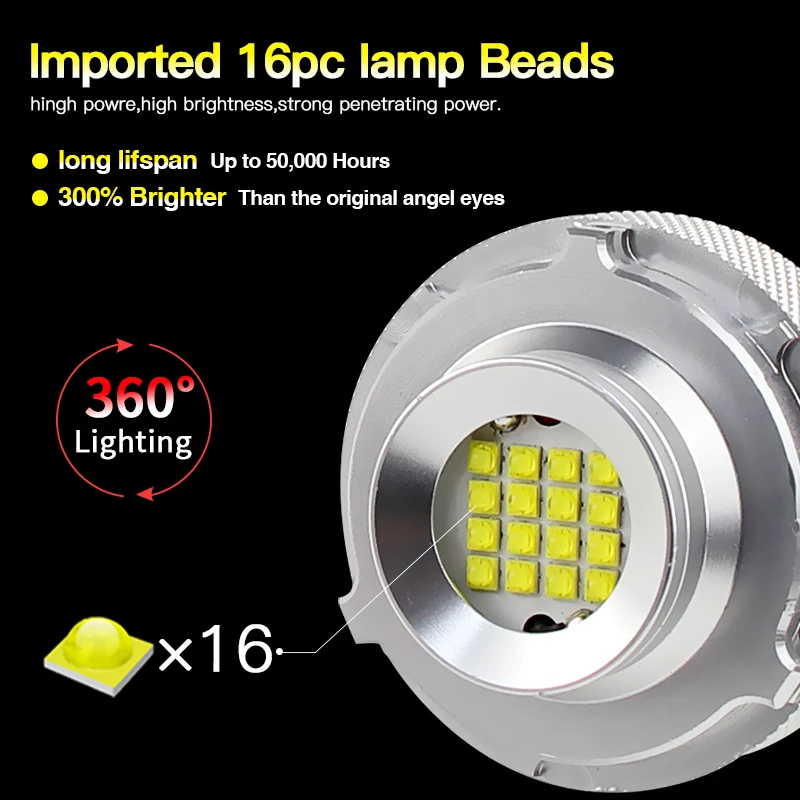 2 قطعة 160 واط عيون الملاك ضوء LED ماركر أضواء خطأ مجاني لسيارات BMW 5-Series E60 LCI سيدان E61 LCI بجولة 2007-2015 اكسسوارات