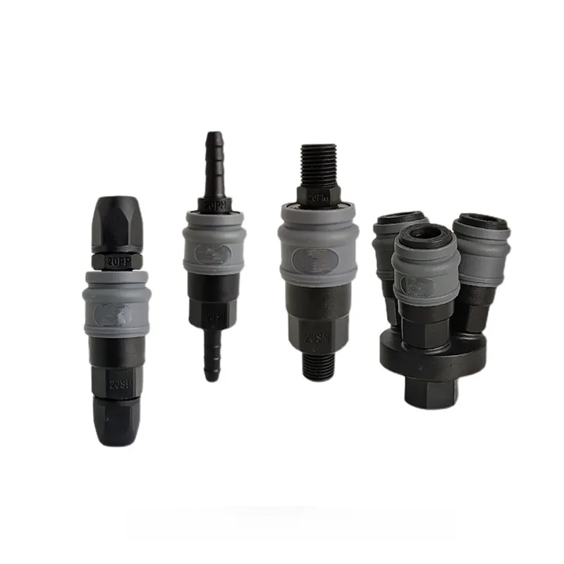 5pcs C-type plastic self-locking quick coupling woodworking air compressor air pump air hose pneumatic two-way male and female