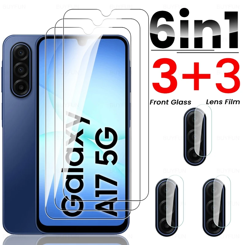 8in1 9H Gehärtetes Glas Displayschutzfolie für Samsung Galaxy A17 5G 4G HD Kameralinsen-Schutzglas für Samsung A17 A16 A26 – Detail 2