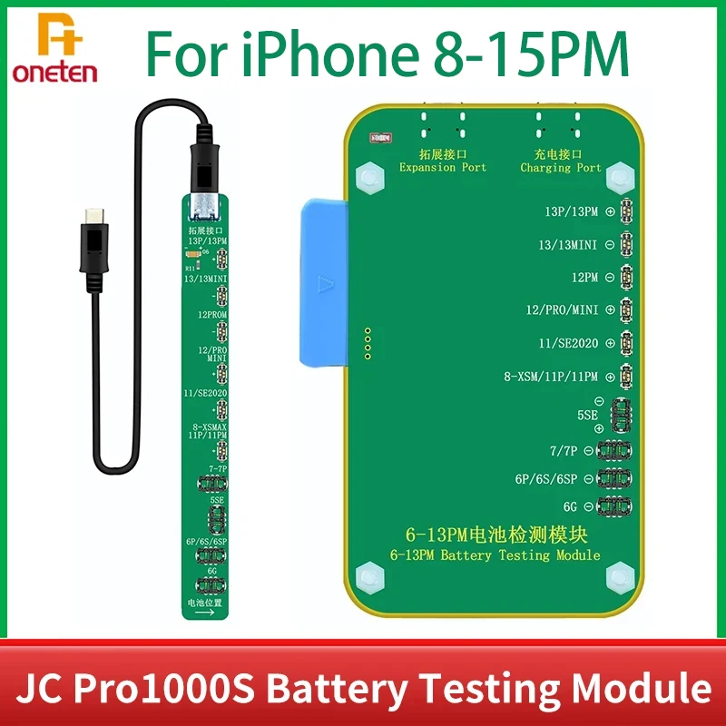 JCID JC Pro1000s Testting For iPhone 8-15 Pro Max Battery Expansion Adaptor Battery Detection Module Repair Tools Kit