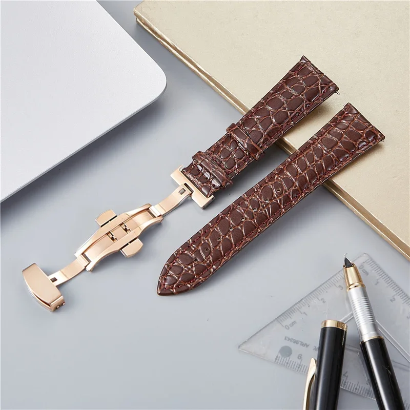 Crocodile Design Leather Watchbands 18mm 20mm 22mm 24mm Watch Accessories Wrist Straps for Samsung Galaxy Gear S3 Active 2