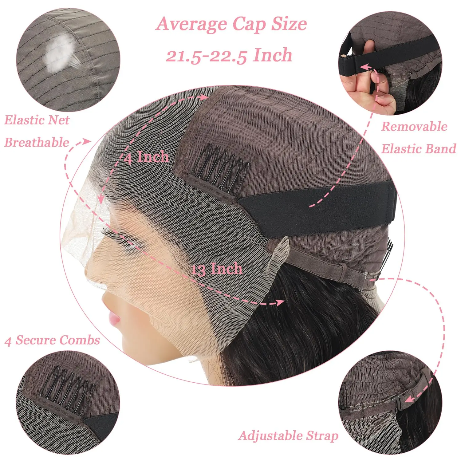 22 بوصة الدانتيل الجبهة الباروكات شعر الإنسان 200 الكثافة 13x4 HD الدانتيل الجبهة الباروكات شعر الإنسان قبل قطعها الباروكات شعر الإنسان للنساء مستقيم