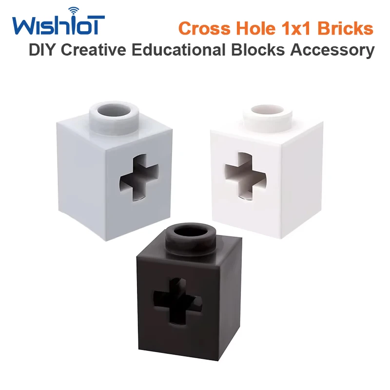 73230 Technical Parts Cross Hole Brick 1x1 Modification Mechanical Connector Block Assembly Extension Piece Replacement