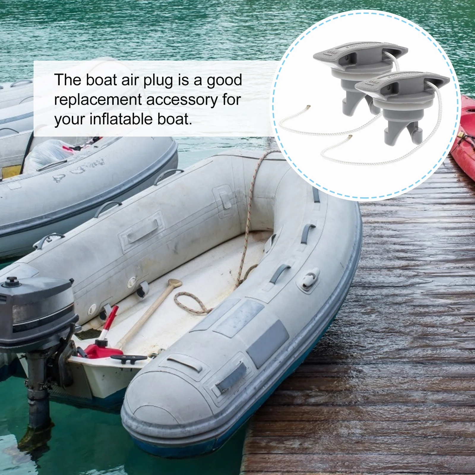 

4Pcs Kayak Air Valve Cover Inflatable Boat Parts Good Replacement Accessory Long Lasting Performance