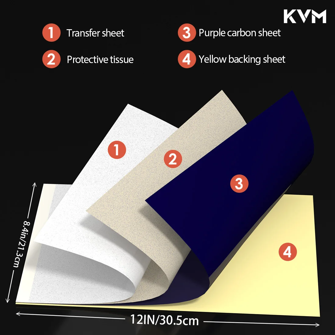 مجموعة آلة طابعة نقل الوشم الحرارية المحمولة KVM مع ورق نقل الوشم أو ورق نقل الوشم الشفاف بحجم A4 #5