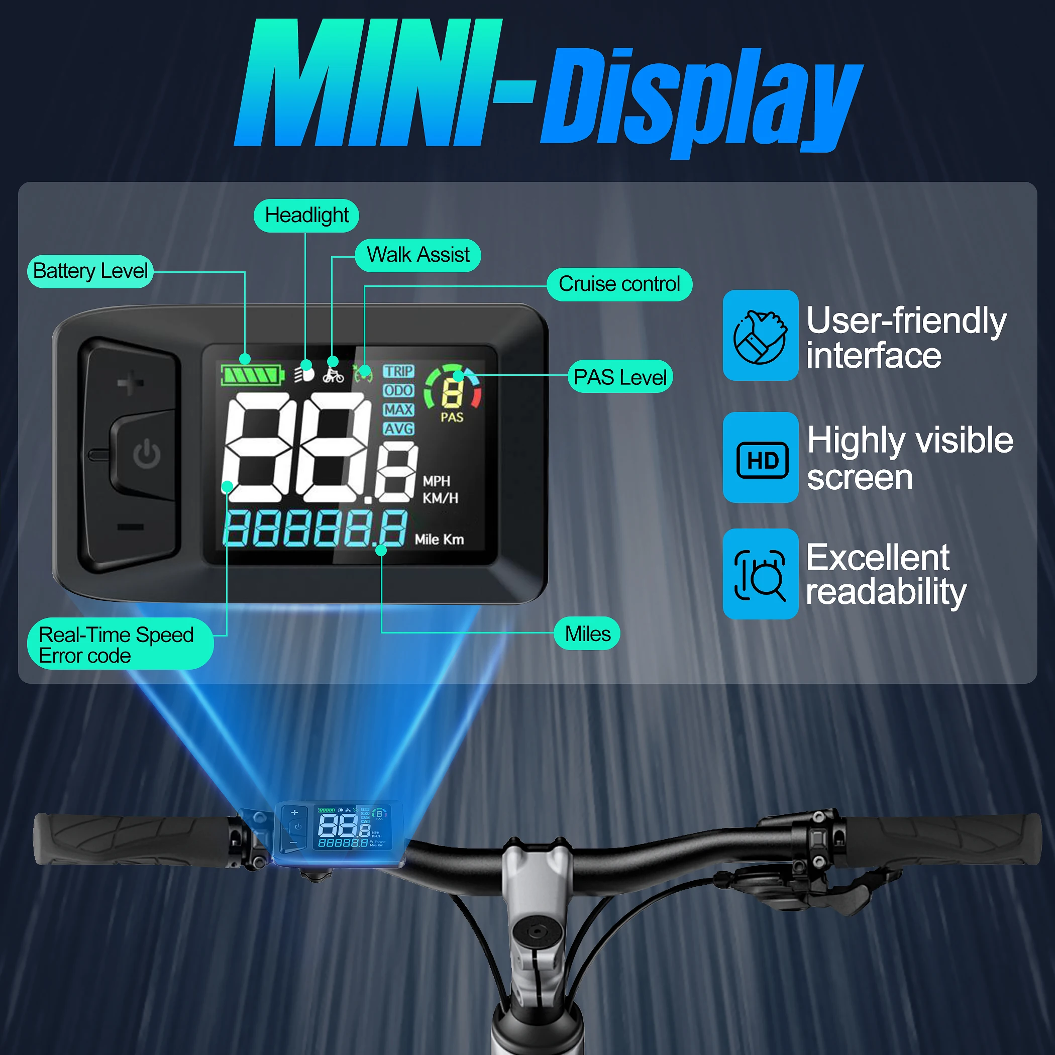 Kit de conversão para bicicleta elétrica Fat Tire, kit de motor de cubo dianteiro de 750 W para bicicleta elétrica, torque de 80 N.m, velocidade máxima de 28 mph, 20 "26" opcional
